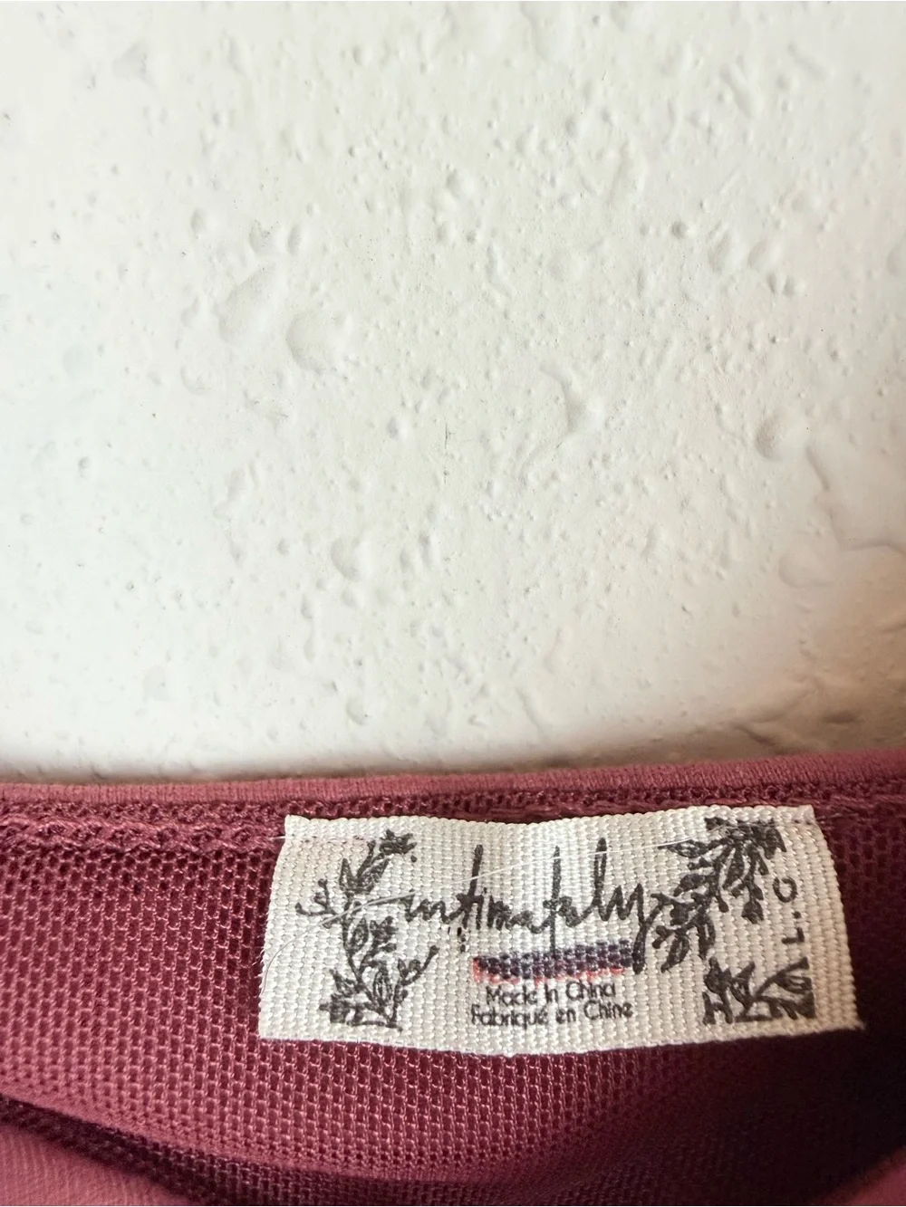 Free People Intimately Iconic Red Cami Top Sz Large NWT